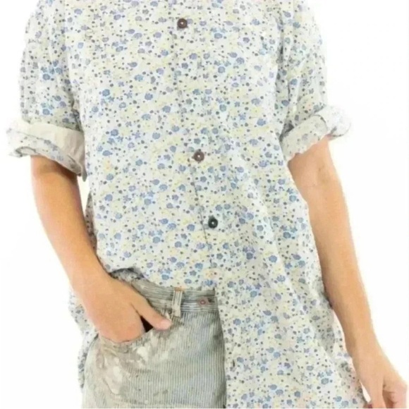 NWOT Magnolia Pearl 100% Cotton Printed
Oversized Boyfriend Shirt Bluebella OS - Picture 2 of 15